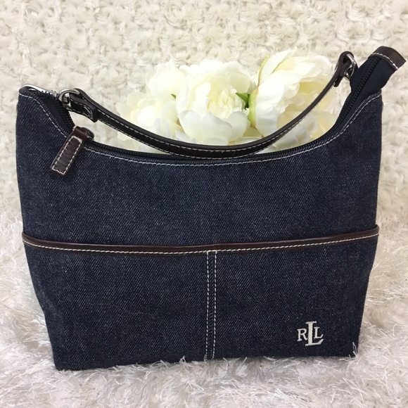 Lauren Ralph Lauren Handbags - Ralph Lauren Women’s Navy Blue Brown Handbag Purse